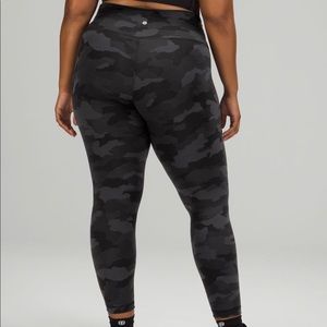 Lululemon wunder train camo leggings size 8